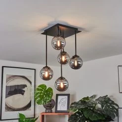 Hofstein Abramo Deckenleuchte LED Schwarz, 5-flammig