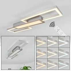 Hofstein Ahrenfeld Deckenleuchte LED Aluminium, 1-flammig, Fernbedienung