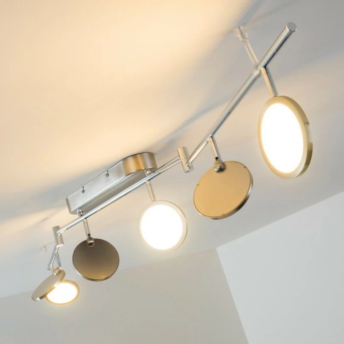 Hofstein Alberton Deckenleuchte LED Nickel-Matt, 6-flammig – Bild 12