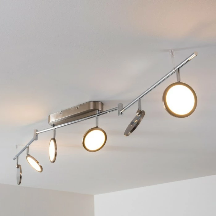 Hofstein Alberton Deckenleuchte LED Nickel-Matt, 6-flammig – Bild 13