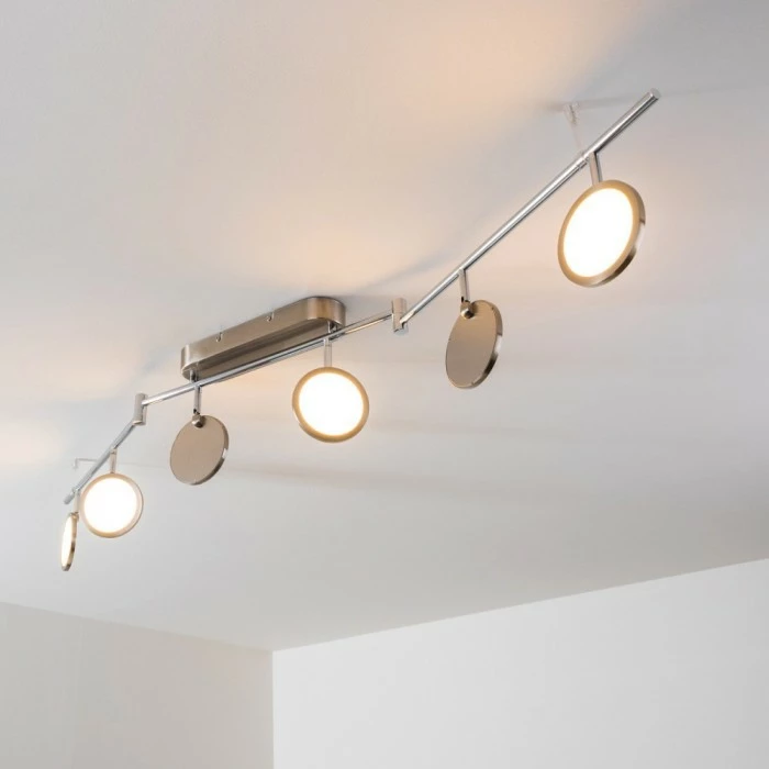 Hofstein Alberton Deckenleuchte LED Nickel-Matt, 6-flammig – Bild 15