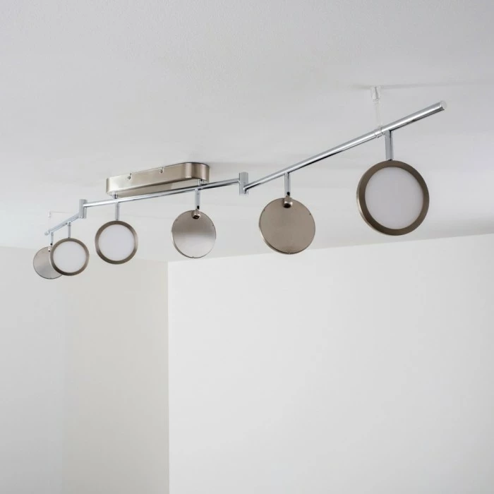 Hofstein Alberton Deckenleuchte LED Nickel-Matt, 6-flammig – Bild 17