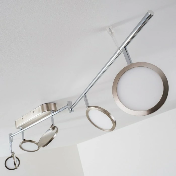 Hofstein Alberton Deckenleuchte LED Nickel-Matt, 6-flammig – Bild 19