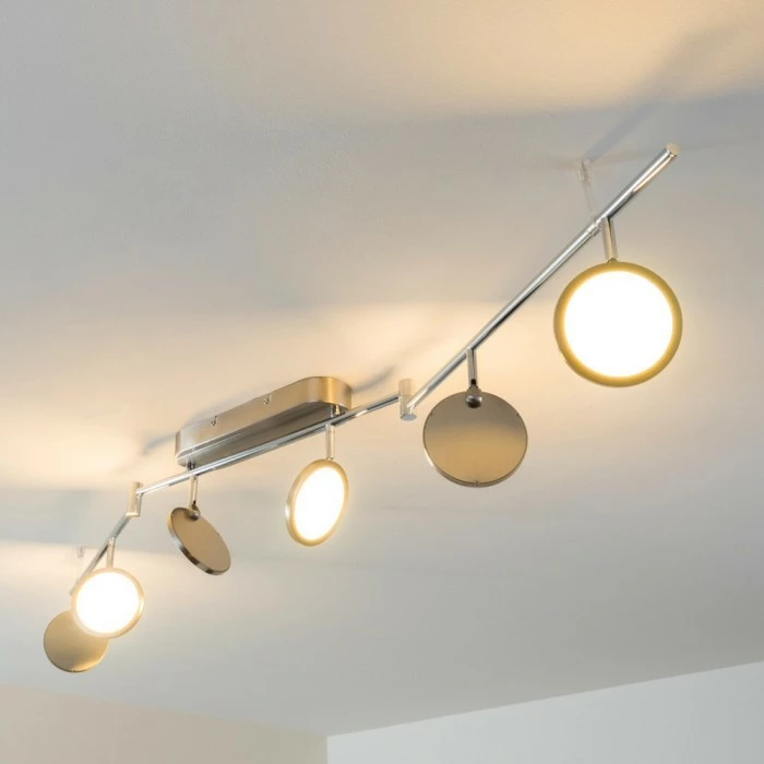 Hofstein Alberton Deckenleuchte LED Nickel-Matt, 6-flammig – Bild 21