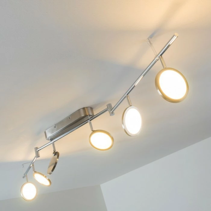 Hofstein Alberton Deckenleuchte LED Nickel-Matt, 6-flammig – Bild 4