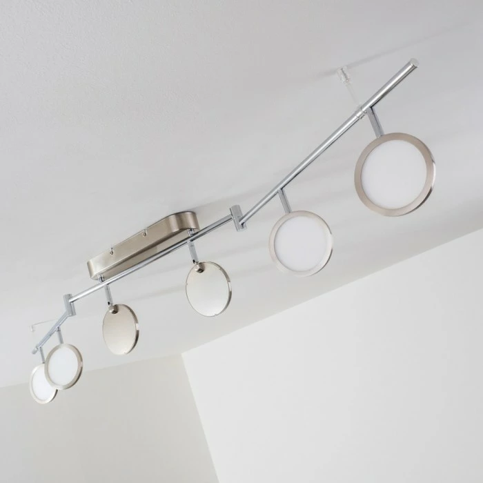 Hofstein Alberton Deckenleuchte LED Nickel-Matt, 6-flammig – Bild 8