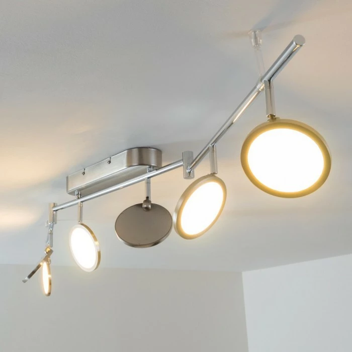 Hofstein Alberton Deckenleuchte LED Nickel-Matt, 6-flammig – Bild 9