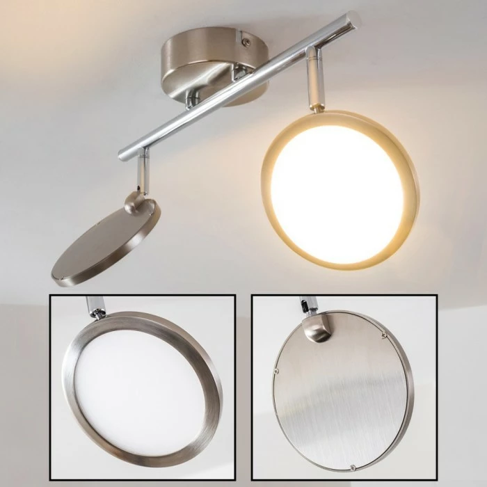 Hofstein Alberton Deckenleuchte LED Hellbraun, 2-flammig