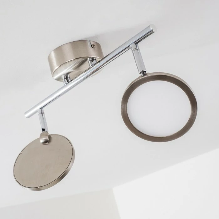 Hofstein Alberton Deckenleuchte LED Hellbraun, 2-flammig – Bild 11