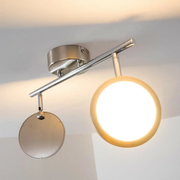 Hofstein Alberton Deckenleuchte LED Hellbraun, 2-flammig – Bild 12