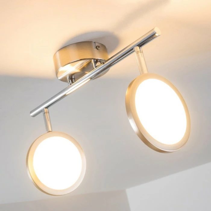 Hofstein Alberton Deckenleuchte LED Hellbraun, 2-flammig – Bild 15