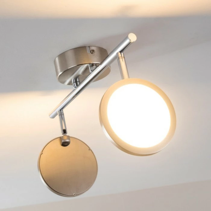 Hofstein Alberton Deckenleuchte LED Hellbraun, 2-flammig – Bild 3