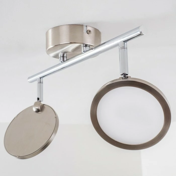 Hofstein Alberton Deckenleuchte LED Hellbraun, 2-flammig – Bild 4