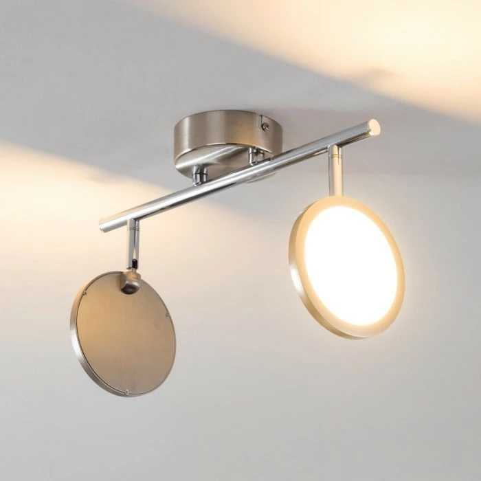 Hofstein Alberton Deckenleuchte LED Hellbraun, 2-flammig – Bild 6