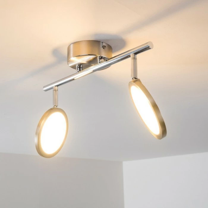 Hofstein Alberton Deckenleuchte LED Hellbraun, 2-flammig – Bild 7