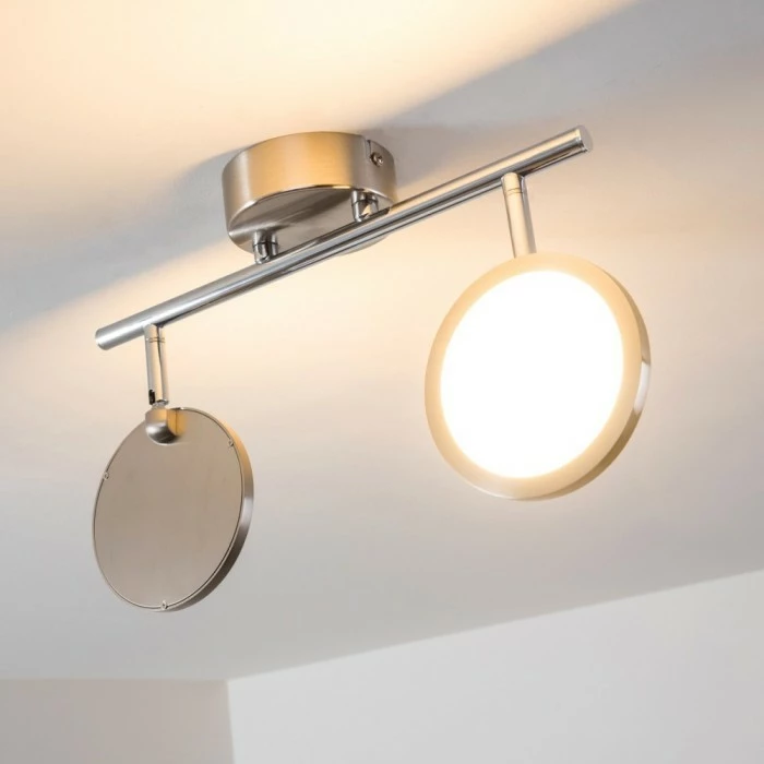 Hofstein Alberton Deckenleuchte LED Hellbraun, 2-flammig – Bild 8