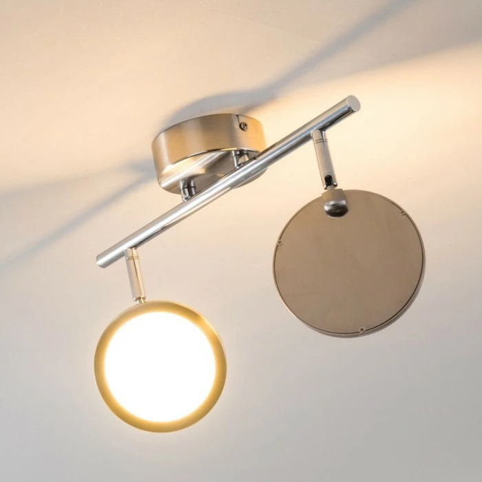 Hofstein Alberton Deckenleuchte LED Hellbraun, 2-flammig – Bild 9