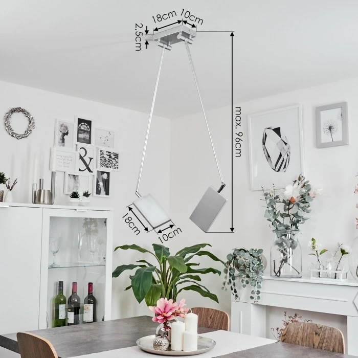 Hofstein Anneau Deckenleuchte LED Chrom, Silber, 2-flammig – Bild 4