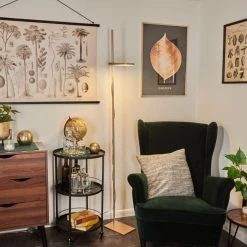 Hofstein Anneau Stehleuchte LED Kupferfarben, 1-flammig