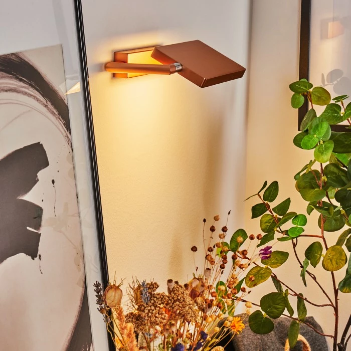 Hofstein Anneau Wandleuchte LED Chrom, Kupferfarben, 1-flammig – Bild 11