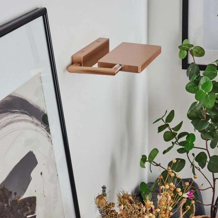 Hofstein Anneau Wandleuchte LED Chrom, Kupferfarben, 1-flammig – Bild 12