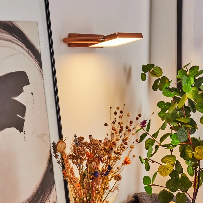 Hofstein Anneau Wandleuchte LED Chrom, Kupferfarben, 1-flammig – Bild 7