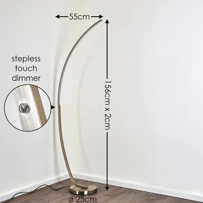 Hofstein Antares Bogenlampe LED Nickel-Matt, 1-flammig – Bild 2