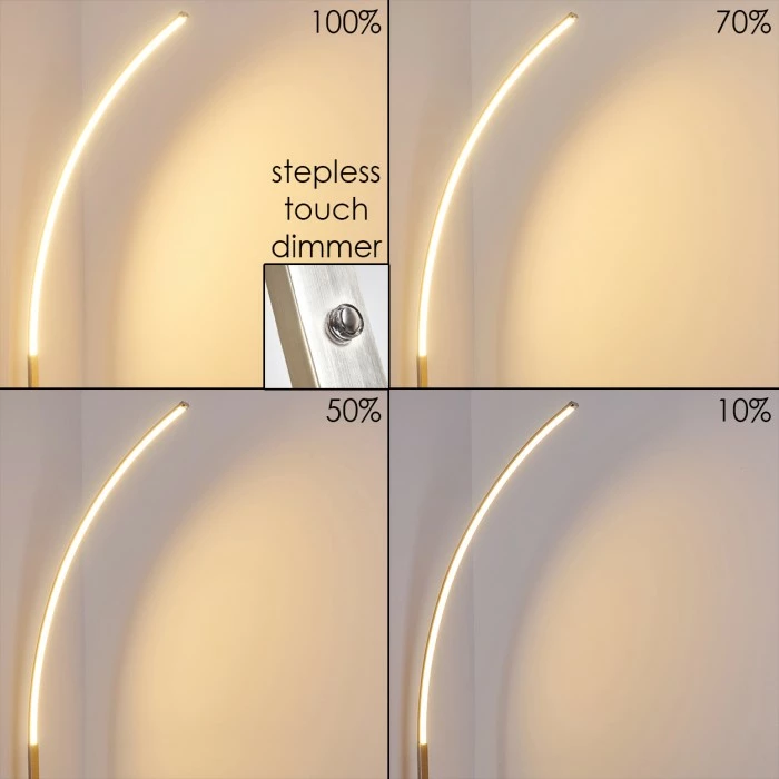 Hofstein Antares Bogenlampe LED Nickel-Matt, 1-flammig – Bild 27