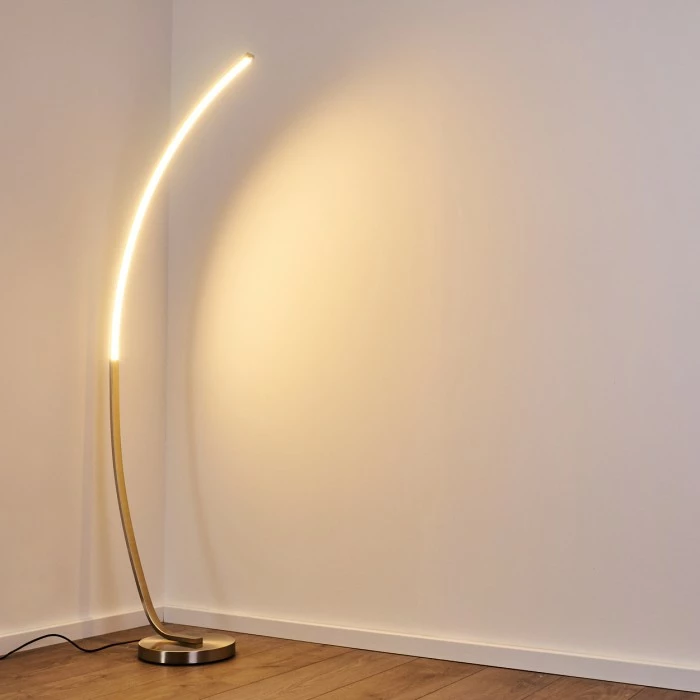 Hofstein Antares Bogenlampe LED Nickel-Matt, 1-flammig – Bild 9