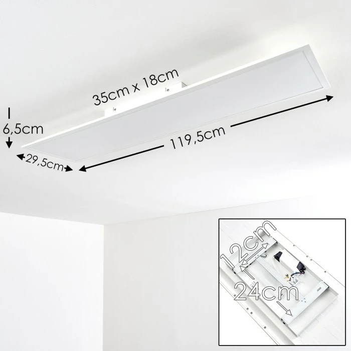 Hofstein Antria LED Panel Weiß, 1-flammig, Fernbedienung, Farbwechsler – Bild 2