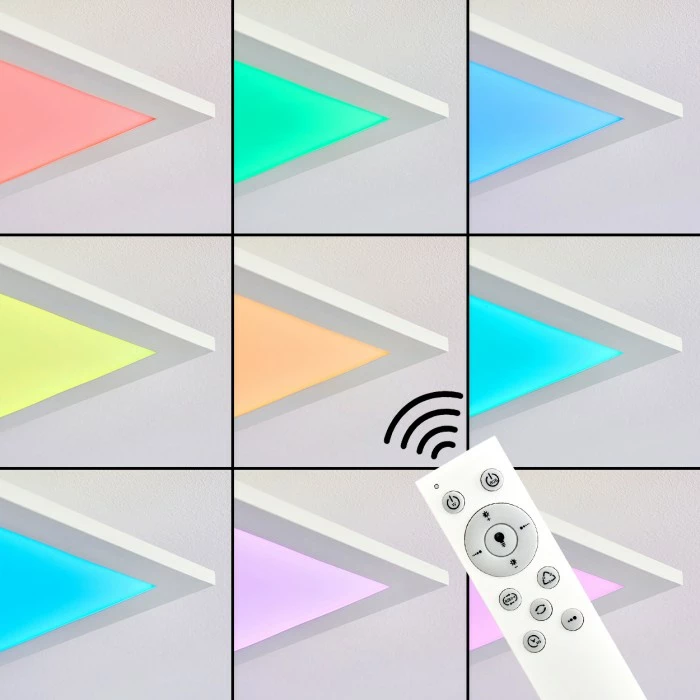 Hofstein Antria LED Panel Weiß, 1-flammig, Fernbedienung, Farbwechsler – Bild 5