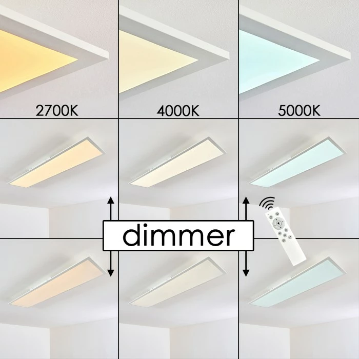 Hofstein Antria LED Panel Weiß, 1-flammig, Fernbedienung, Farbwechsler – Bild 9