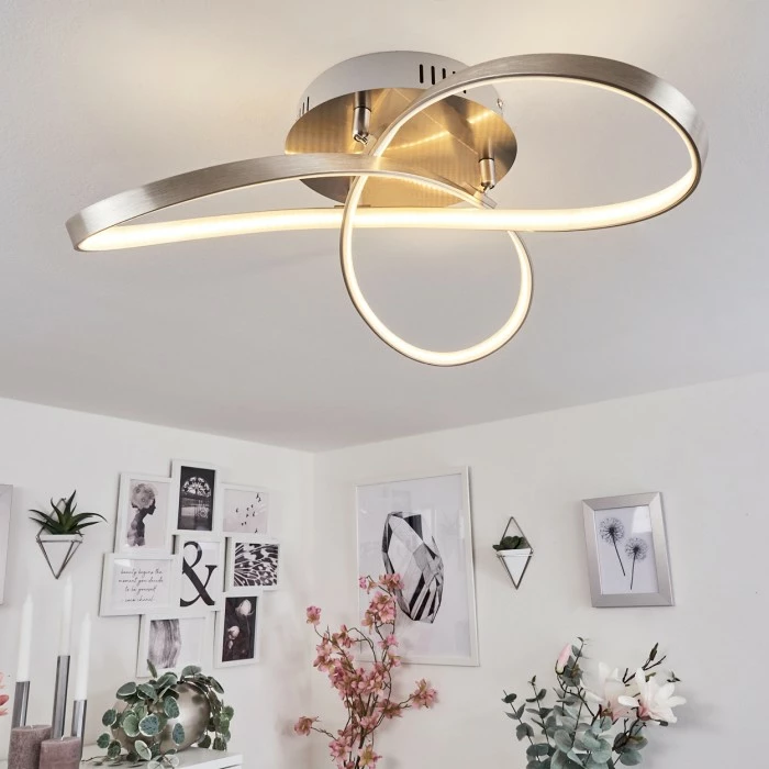 Hofstein Arlena Deckenleuchte LED Nickel-Matt, 1-flammig