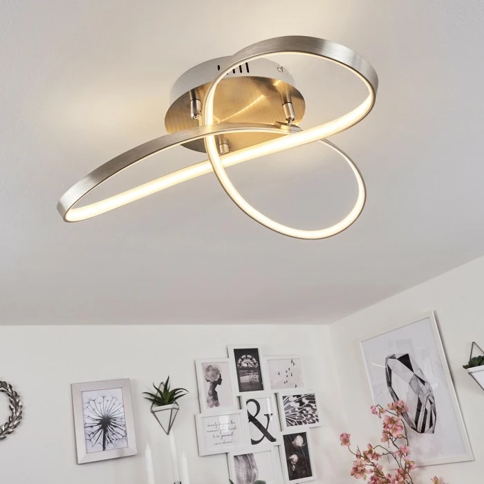 Hofstein Arlena Deckenleuchte LED Nickel-Matt, 1-flammig – Bild 9