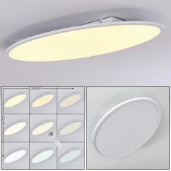 Hofstein Ashkelon Deckenpanel LED Wei&szlig;, 1-flammig, Fernbedienung