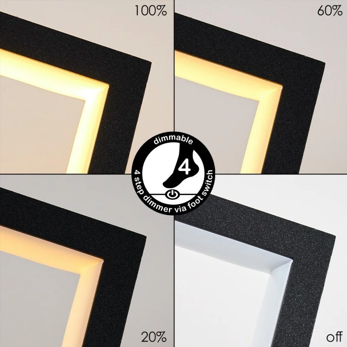 Hofstein Bacolod Stehleuchte LED Schwarz, 1-flammig – Bild 14