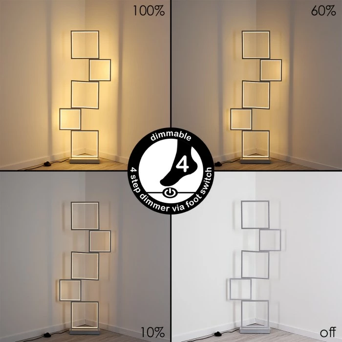 Hofstein Bacolod Stehleuchte LED Aluminium, 1-flammig – Bild 4