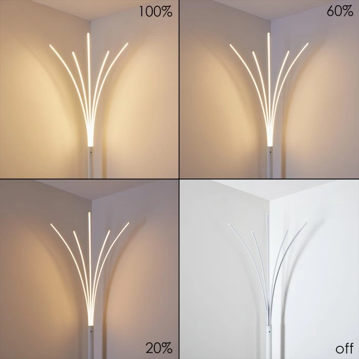 Hofstein Bakersfield Stehleuchte LED Weiß, 1-flammig – Bild 7