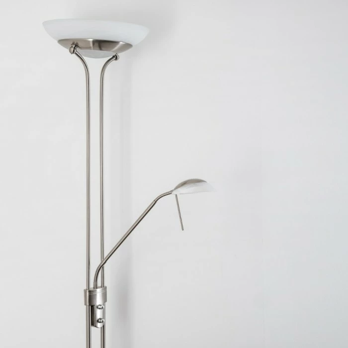 Hofstein Biot Deckenfluter LED Nickel-Matt, 2-flammig – Bild 4