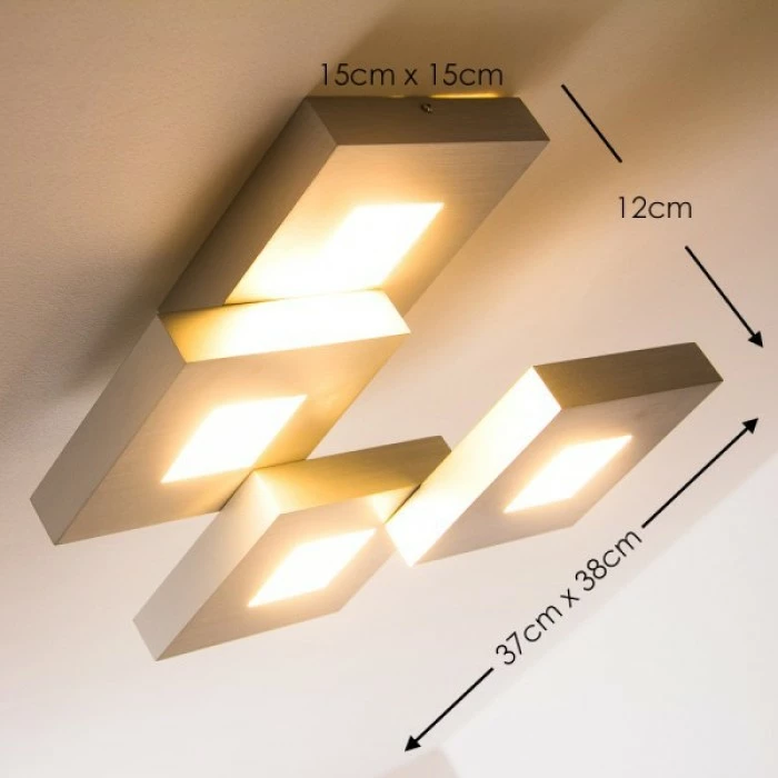 Bopp Leuchten CUBUS Deckenleuchte LED Aluminium, 4-flammig – Bild 2