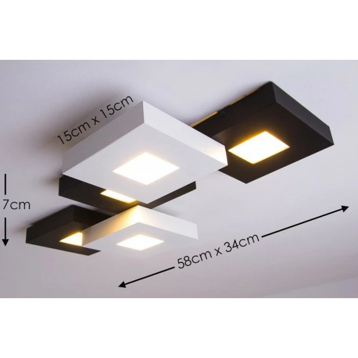 Bopp Leuchten CUBUS Deckenleuchte LED Schwarz, Weiß, 5-flammig – Bild 2