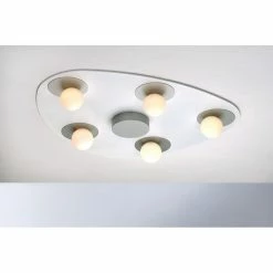 Bopp Leuchten PLANETS Deckenleuchte LED Silber, Weiß, 5-flammig