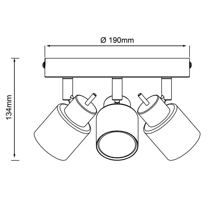 Brilliant Leuchten Brilliant Andres Deckenleuchte LED Schwarz, 3-flammig – Bild 2