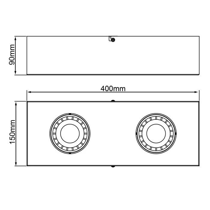Brilliant Leuchten Brilliant Doro Deckenleuchte LED Schwarz, 2-flammig – Bild 9