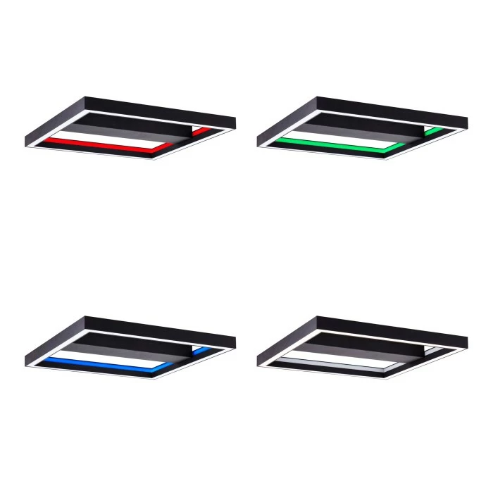 Brilliant Leuchten Brilliant Icarus Deckenleuchte LED Schwarz, 1-flammig, Fernbedienung, Farbwechsler – Bild 13