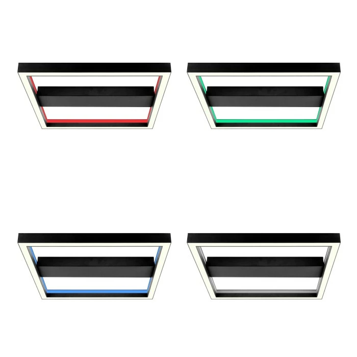 Brilliant Leuchten Brilliant Icarus Deckenleuchte LED Schwarz, 1-flammig, Fernbedienung, Farbwechsler – Bild 4