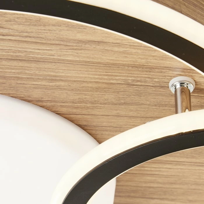 Brilliant Leuchten Brilliant Karney Deckenleuchte LED Schwarz, Braun, 1-flammig – Bild 5