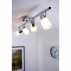 Brilliant Leuchten LED Deckenleuchte Chrom, Weiß, 4-flammig