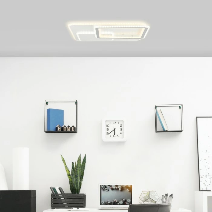 Brilliant Leuchten Savare Deckenleuchte LED Grau, Weiß, 1-flammig, Fernbedienung – Bild 3