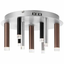 Brilliant Leuchten Brilliant Living Cembalo Deckenleuchte LED Aluminium, 9-flammig